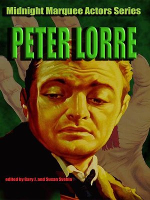 cover image of Peter Lorre (Midnight Marquee Actors Series)